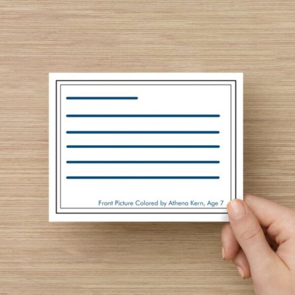 Unique Custom Printed "Thank You" Cards, Ocean - Picture 2 of 6